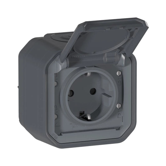 Контакт Шуко Legrand Plexo New 16 A, IP55, антрацит