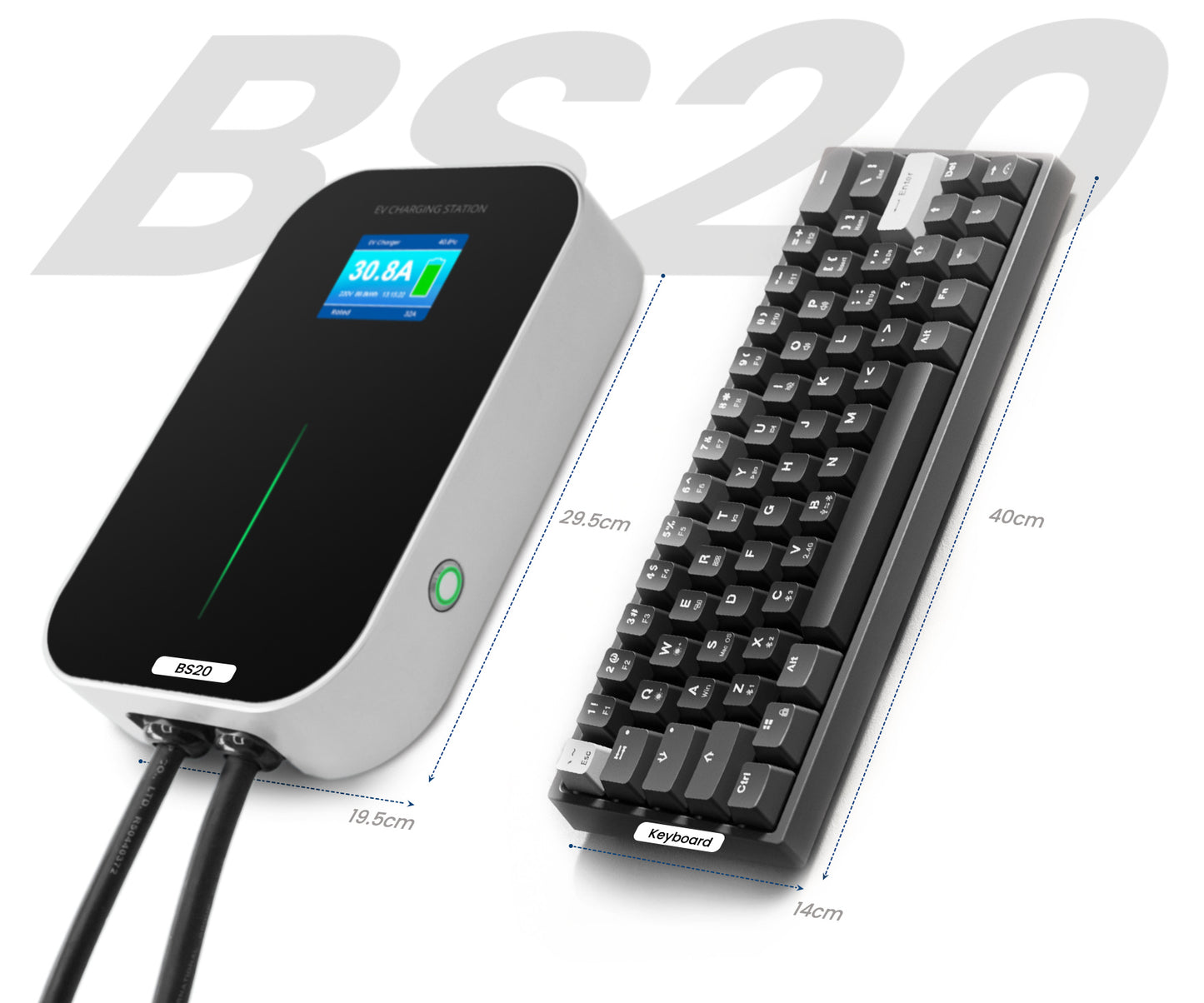 Besen BS20 — компактен размер, сравнение с клавиатура