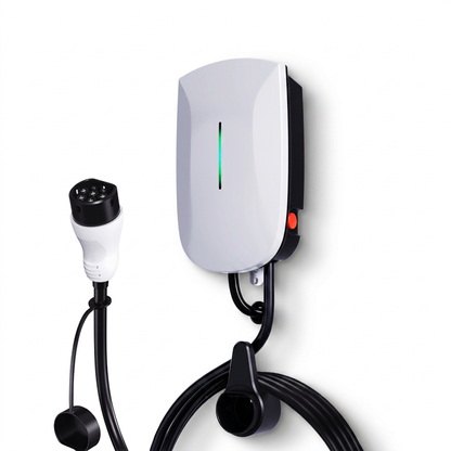 GWB7-PP charging station with Type 2 cable and connector holder