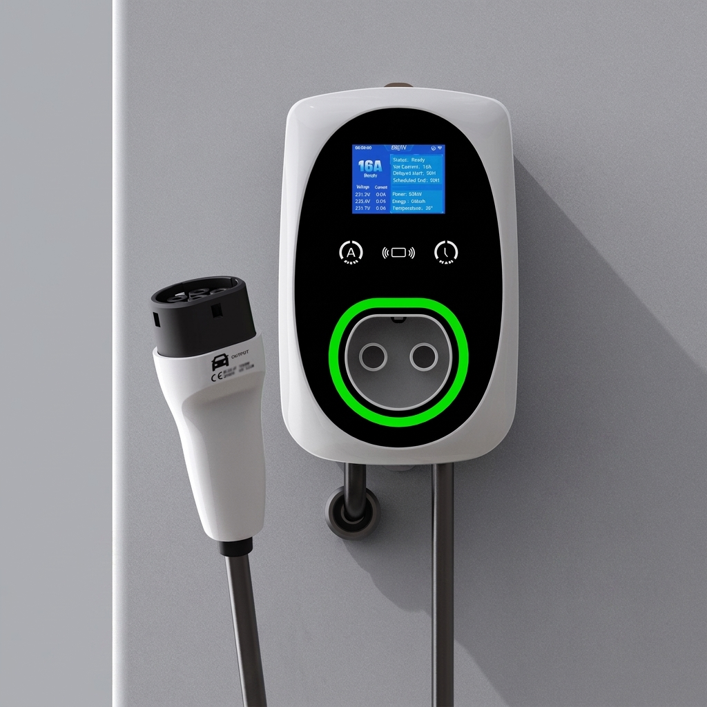 GWB11 charging station with colour display and Type 2 socket